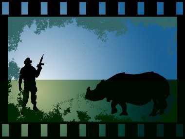 Nashorn-Silhouette clipart