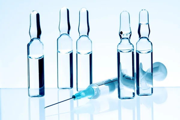 stock image Ampoules and Syringe for Injection