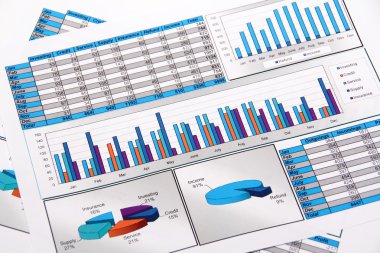 Annual Report. Graph. Diagram. Chart. Analisys. clipart