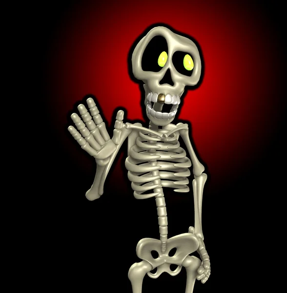 Мультяшный скелет — стоковое фото