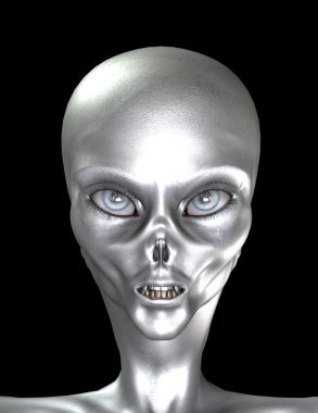 Silver Grey Alien clipart