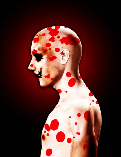 Psychotic With Blood — Stock Photo, Image
