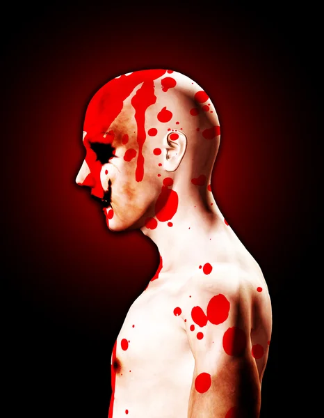 Psychotic With Blood — Stock Photo, Image