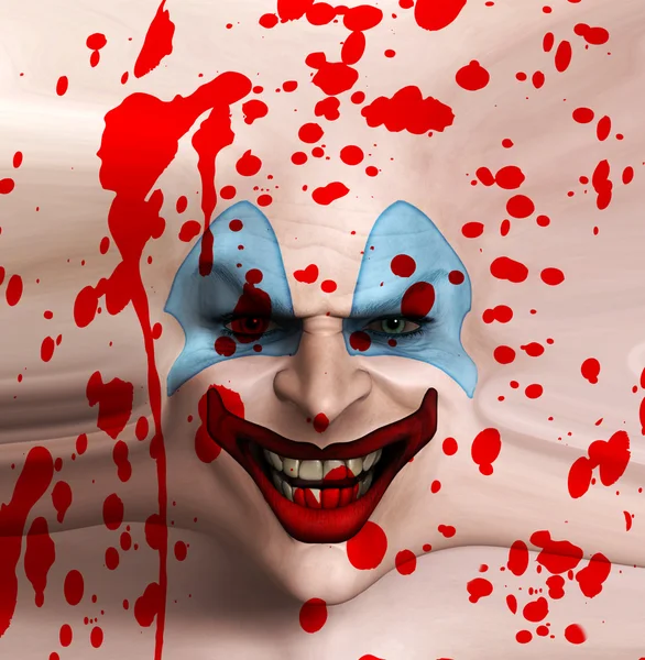 Hud ansikte clown — Stockfoto