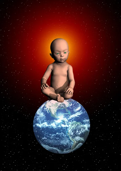 Bebek dünya üzerinde — Stok fotoğraf