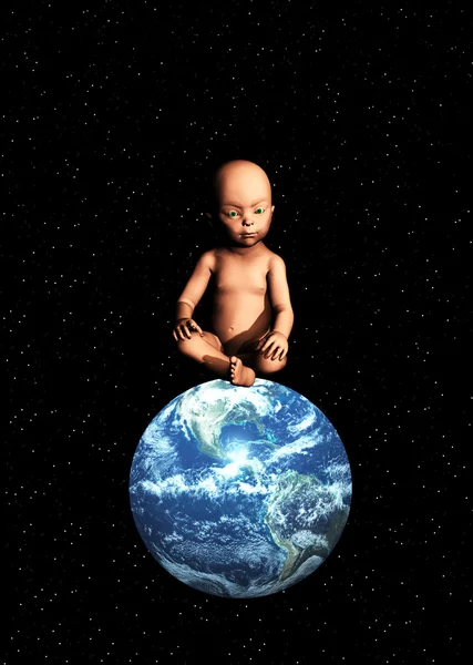 Bebek dünya üzerinde — Stok fotoğraf