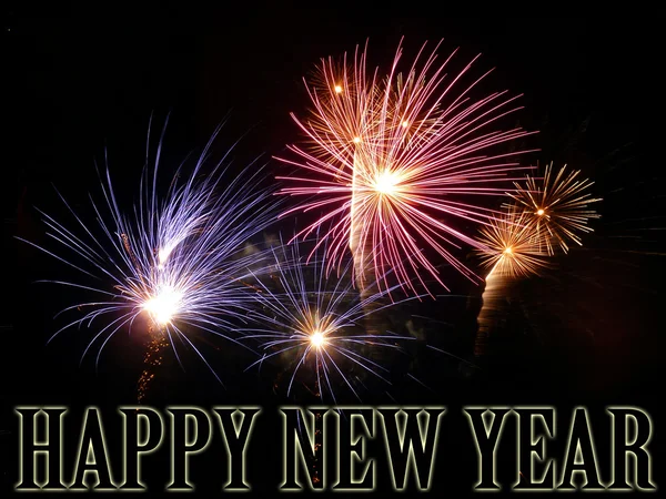 Happy New Year Fireworks — Stock Photo, Image