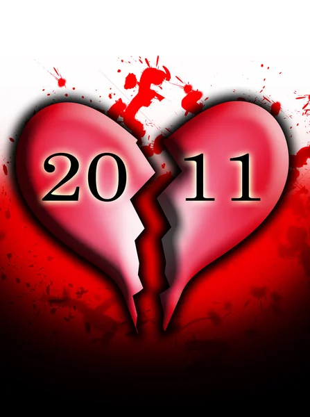 Imagen Conceptual Que Representa Odio Del Nuevo Año 2011 — Foto de Stock