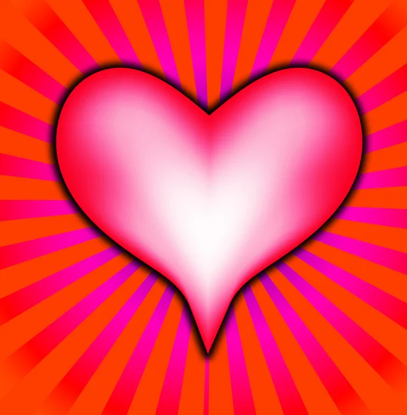 Kärlek Hjärta För Romantiska Begrepp Och Alla Hjärtans Dag — Stockfoto