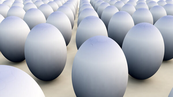 Много пасхальных яиц
