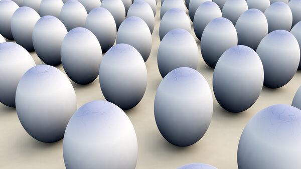 Много пасхальных яиц
