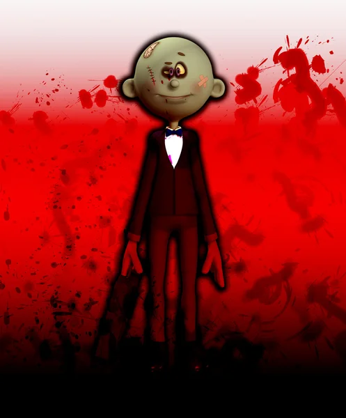 Мультфильм о зомби-бизнесмене — стоковое фото