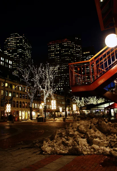 Βοστώνη τη νύχτα — Φωτογραφία Αρχείου