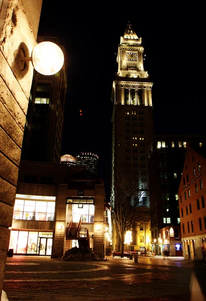 Boston w nocy — Zdjęcie stockowe