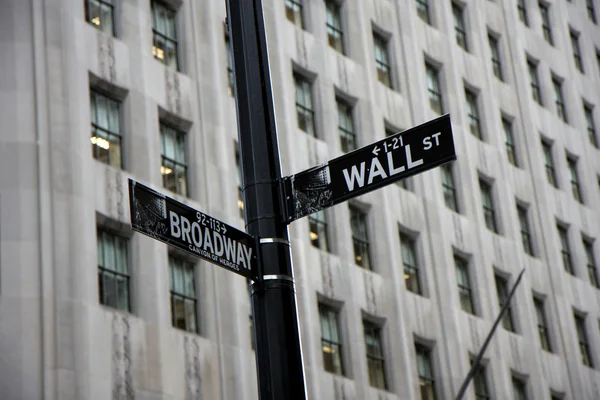 New york Wall street and Broadway — Stock Photo, Image