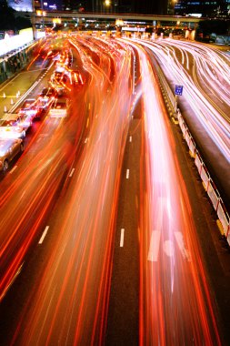 Hong kong trafik gece