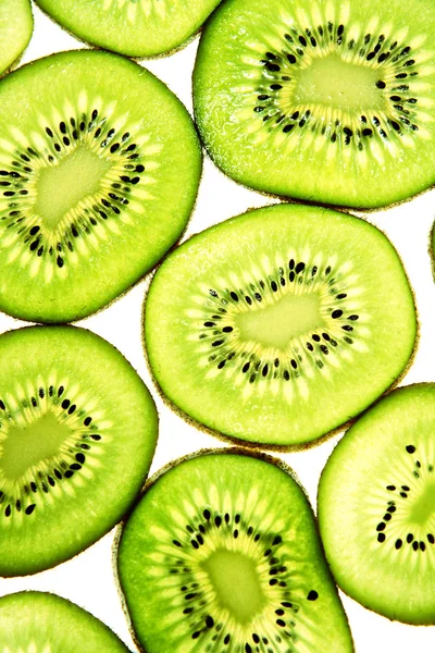 stock image Sliced Kiwifruit isolated on white studio shot