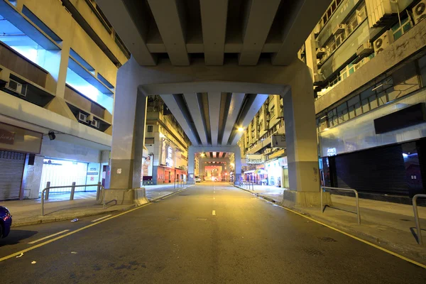 Tráfico Centro Por Noche Bajo Puente — Foto de Stock