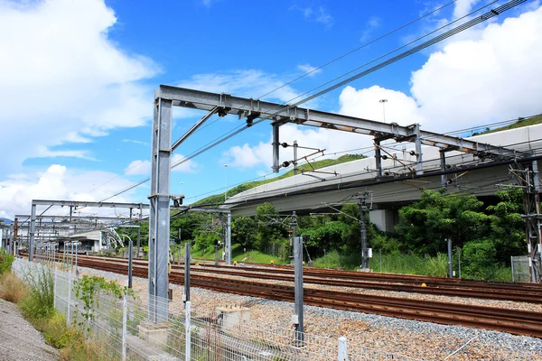 Train Track Blue Sky — Stock Photo, Image