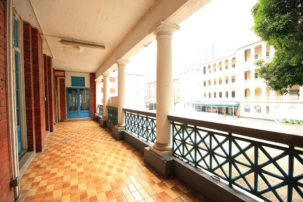 Brown Floor Terrace Old Building — Stock Photo, Image