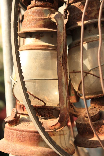 Ruggine Brocken Lampada Cherosene — Foto Stock