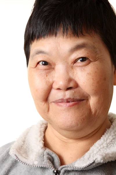 Studio Portrait Of Smiling Senior Woman — Stock Photo, Image
