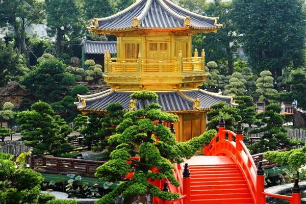 O Pavilhão da Perfeição Absoluta no Jardim Nan Lian, Hong — Fotografia de Stock