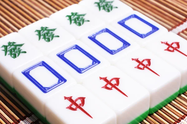 Маджонг, очень популярная игра в Китае — стоковое фото