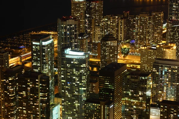 Chicago's nachts — Stockfoto