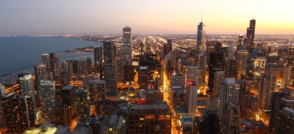 夕暮れのシカゴ ストック写真