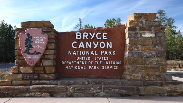 stock image Entrance of Bryce Canyon NP