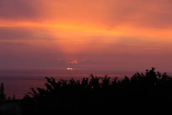 Coucher de soleil sur le Pacifique — Photo