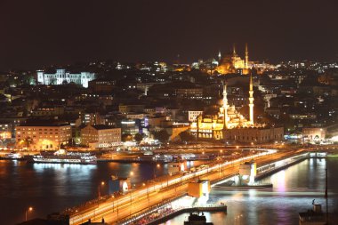 Istanbul at night clipart