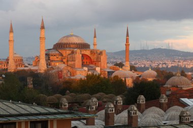 Hagia Sophia in Istanbul in morning light clipart