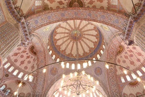 Intérieur Mosquée Bleue Istanbul — Photo