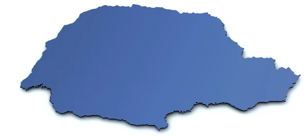 Mapa parana - Brazylia — Zdjęcie stockowe