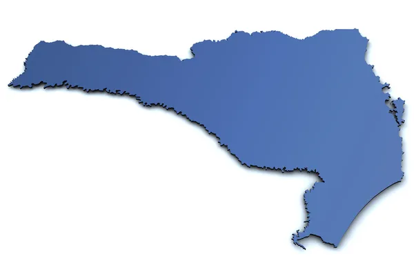 Mapa stanu santa catarina - Brazylia — Zdjęcie stockowe
