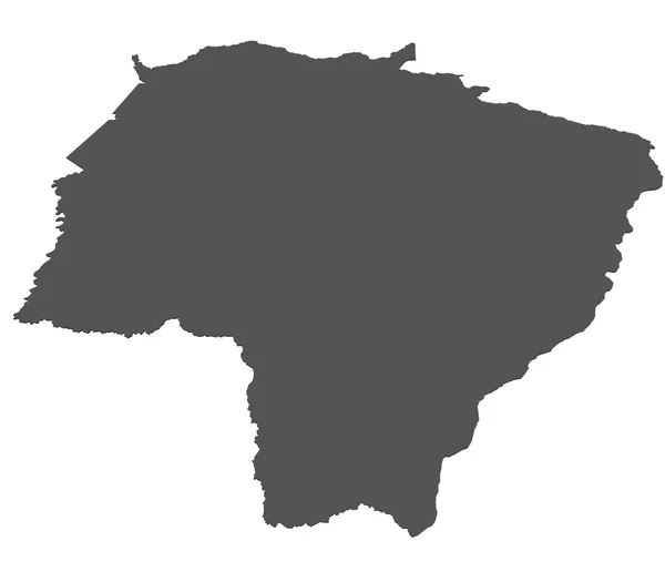 马托格罗索州的地图南里-巴西 — 图库照片