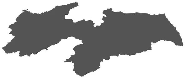 Mapa da Paraíba - Brasil — Fotografia de Stock