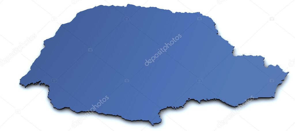Map of Parana - Brazil