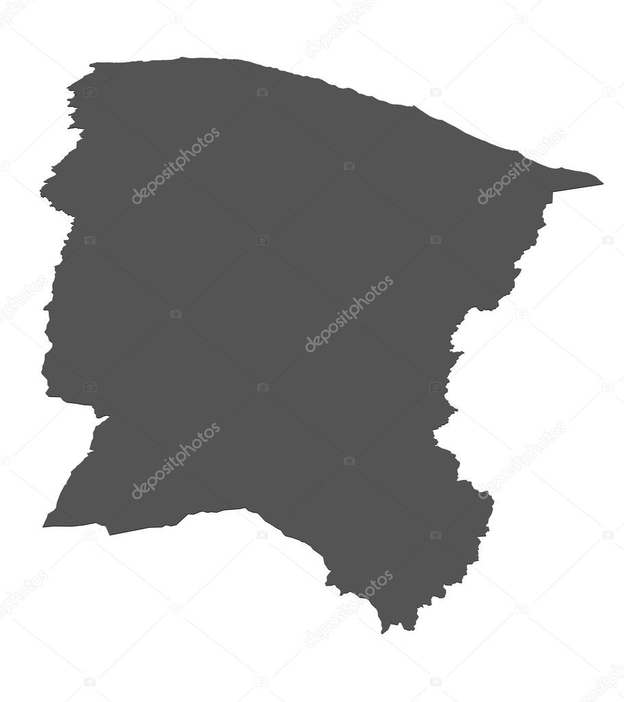 Map of Ceara - Brazil