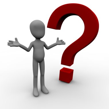 Figure with Questionmark clipart