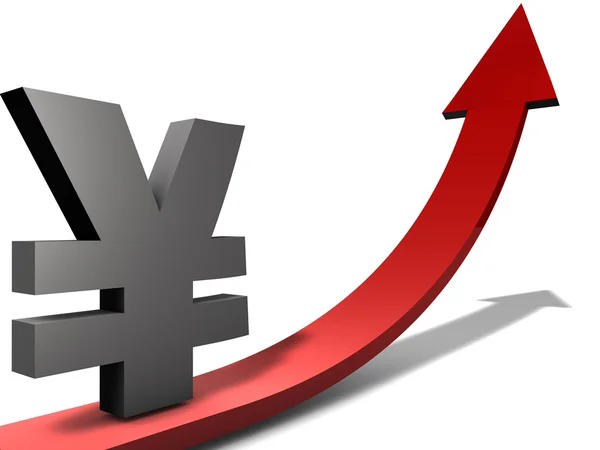 Reminbi e yen in aumento — Foto Stock