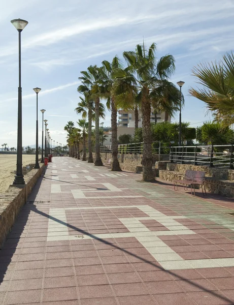 Strandpromenade in aguilas Stadt — Stockfoto