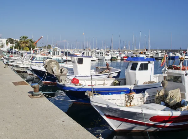 Motorové čluny a jachty přístav garrucha — Stock fotografie