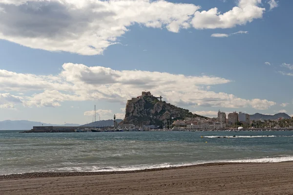 アギラス港と城 ムルシア スペイン — ストック写真