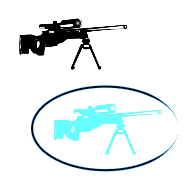狙撃武器のベクトル描画 — ストックベクタ