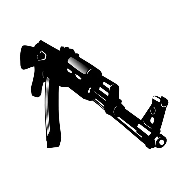 Vector tekening Kalashnikov van automatische machine — Stockvector