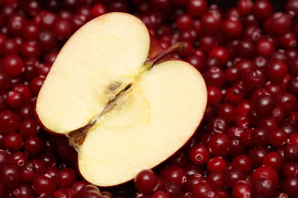 Яблочный Ломтик Клюква — стоковое фото