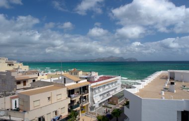 Görünüm mallorca kenarı, Balear Adaları, İspanya